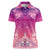 New Zealand Matariki Women Polo Shirt Maori Marae Purple Galaxy