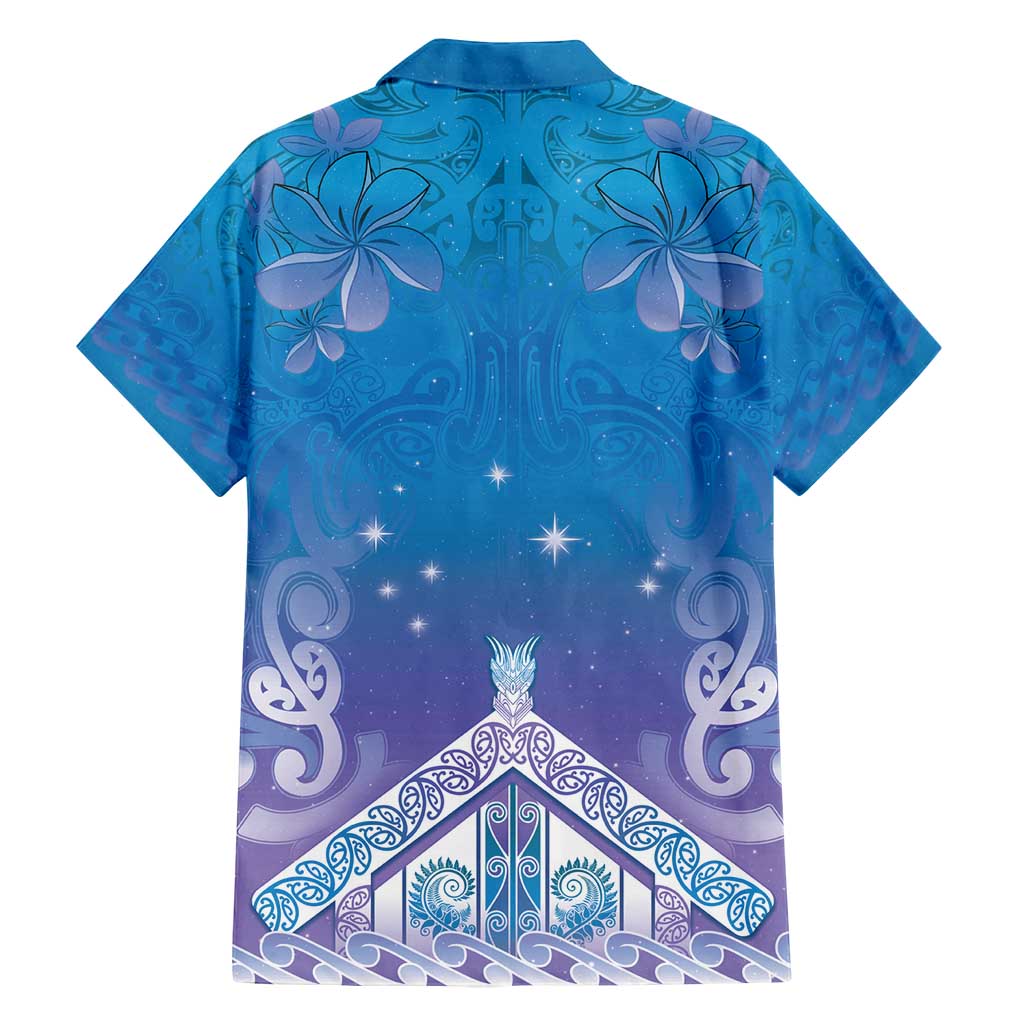 New Zealand Matariki Family Matching Summer Maxi Dress and Hawaiian Shirt Maori Marae Cyan Galaxy LT05 - Polynesian Pride