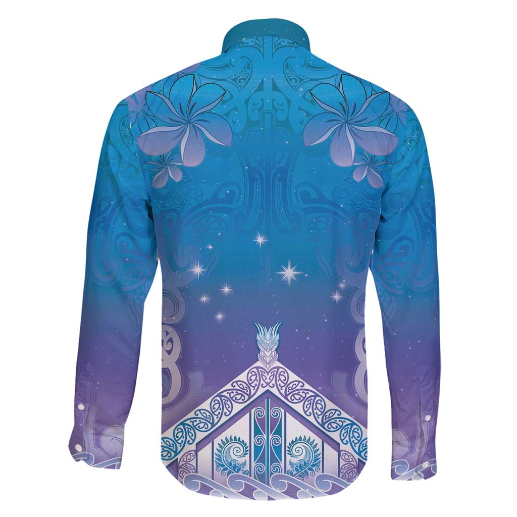 New Zealand Matariki Family Matching Tank Maxi Dress and Hawaiian Shirt Maori Marae Cyan Galaxy LT05 - Polynesian Pride
