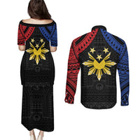 Philippines Independence Day Couples Matching Puletasi and Long Sleeve Button Shirt Proud To Be Pinoy LT05 - Polynesian Pride