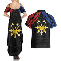 Philippines Independence Day Couples Matching Summer Maxi Dress and Hawaiian Shirt Proud To Be Pinoy LT05 - Polynesian Pride