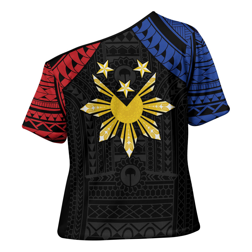 Philippines Independence Day Cross Shoulder Shirt Proud To Be Pinoy LT05 - Polynesian Pride