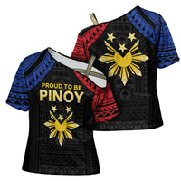 Philippines Independence Day Cross Shoulder Shirt Proud To Be Pinoy LT05 - Polynesian Pride