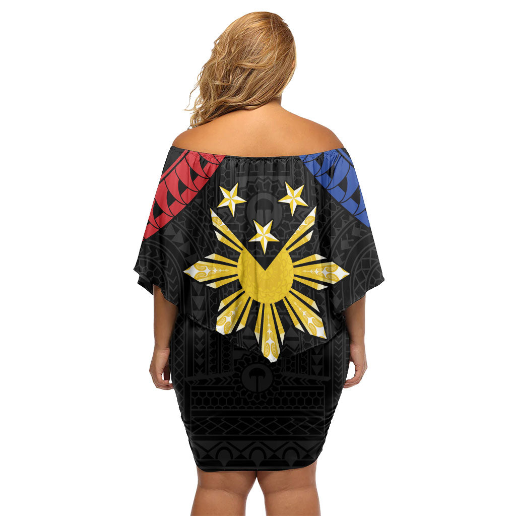 Philippines Independence Day Family Matching Off Shoulder Short Dress and Hawaiian Shirt Proud To Be Pinoy LT05 - Polynesian Pride