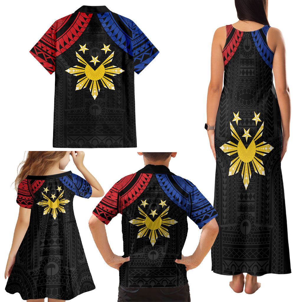 Philippines Independence Day Family Matching Tank Maxi Dress and Hawaiian Shirt Proud To Be Pinoy LT05 - Polynesian Pride