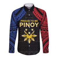 Philippines Independence Day Long Sleeve Button Shirt Proud To Be Pinoy