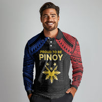 Philippines Independence Day Long Sleeve Polo Shirt Proud To Be Pinoy LT05 - Polynesian Pride