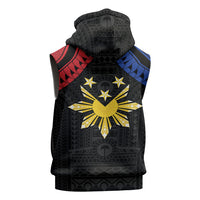 Philippines Independence Day Sleeveless Zip Hoodie Proud To Be Pinoy