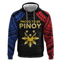 Philippines Independence Day Zip Hoodie Proud To Be Pinoy LT05 Pullover Hoodie Black - Polynesian Pride