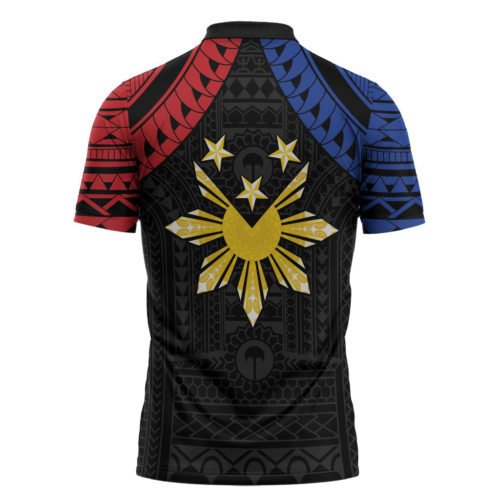 Philippines Independence Day Zipper Polo Shirt Proud To Be Pinoy