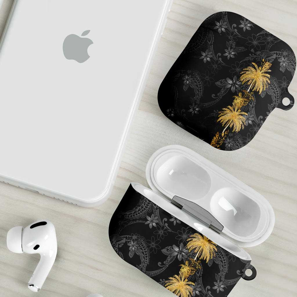 Hawaiian Honu And Surfboards AirPods Case Gold Style - Polynesian Pride