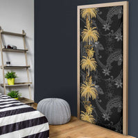 Hawaiian Honu And Surfboards Door Cover Gold Style LT05 - Polynesian Pride