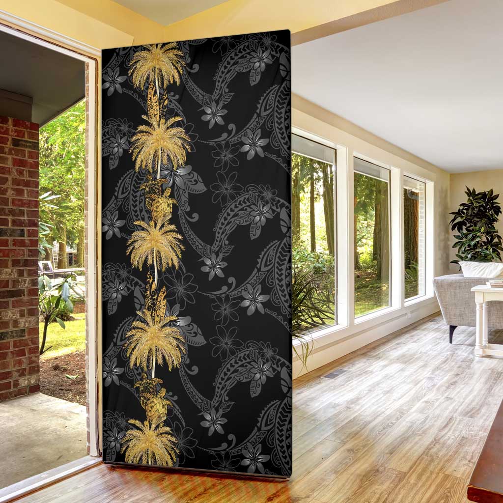 Hawaiian Honu And Surfboards Door Cover Gold Style LT05 - Polynesian Pride