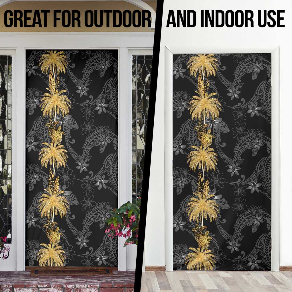 Hawaiian Honu And Surfboards Door Cover Gold Style LT05 - Polynesian Pride
