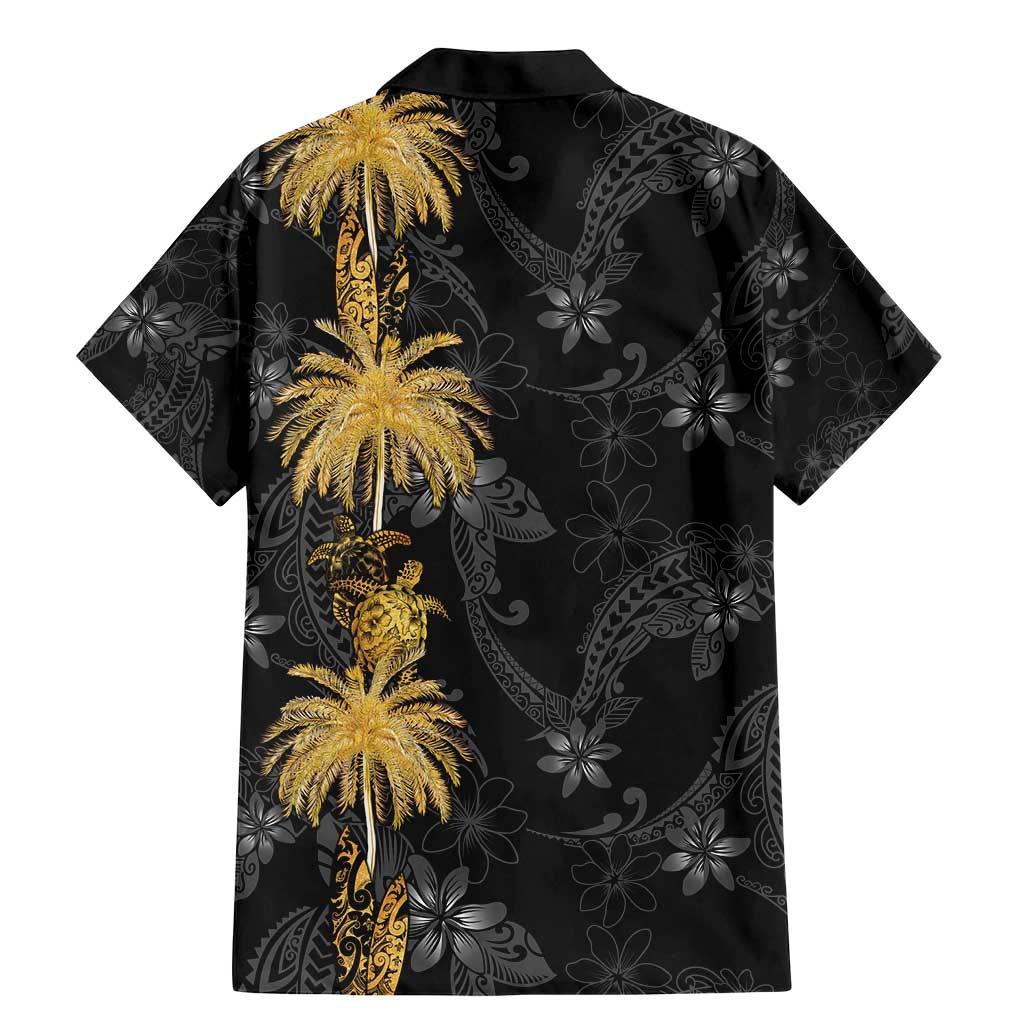 Hawaiian Honu And Surfboards Family Matching Mermaid Dress and Hawaiian Shirt Gold Style LT05 - Polynesian Pride