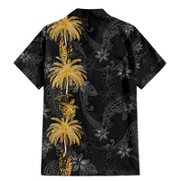 Hawaiian Honu And Surfboards Family Matching Mermaid Dress and Hawaiian Shirt Gold Style LT05 - Polynesian Pride