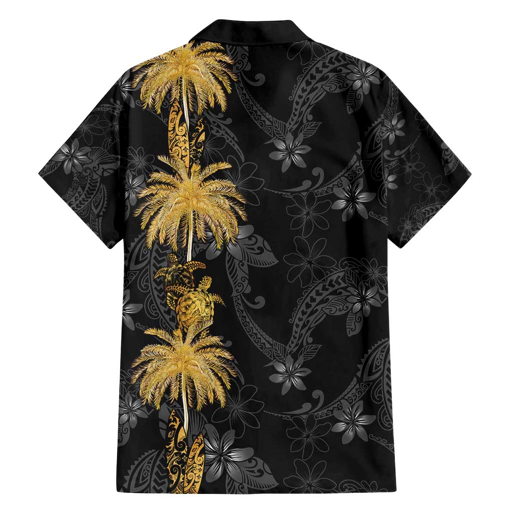 Hawaiian Honu And Surfboards Family Matching Tank Maxi Dress and Hawaiian Shirt Gold Style LT05 - Polynesian Pride