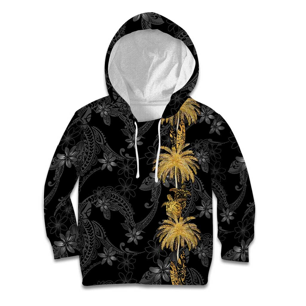 Hawaiian Honu And Surfboards Kid Hoodie Gold Style LT05 Hoodie Gold - Polynesian Pride