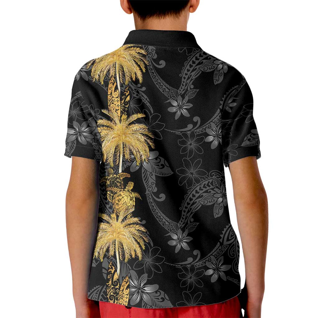 Hawaiian Honu And Surfboards Kid Polo Shirt Gold Style LT05 - Polynesian Pride