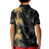 Hawaiian Honu And Surfboards Kid Polo Shirt Gold Style LT05 - Polynesian Pride