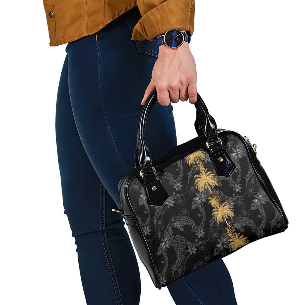 Hawaiian Honu And Surfboards Shoulder Handbag Gold Style - Polynesian Pride