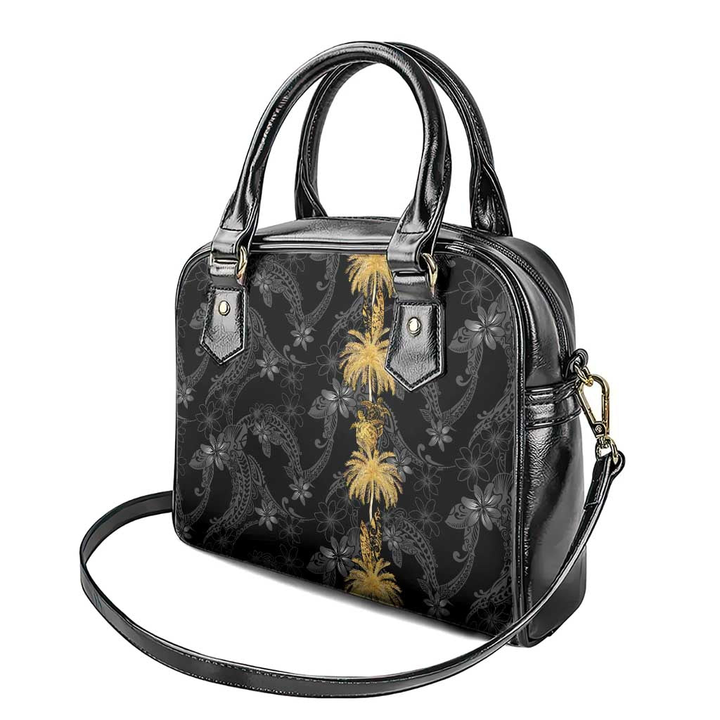 Hawaiian Honu And Surfboards Shoulder Handbag Gold Style - Polynesian Pride