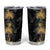 Hawaiian Honu And Surfboards Tumbler Cup Gold Style - Polynesian Pride