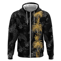 Hawaiian Honu And Surfboards Zip Hoodie Gold Style LT05 Zip Hoodie Gold - Polynesian Pride