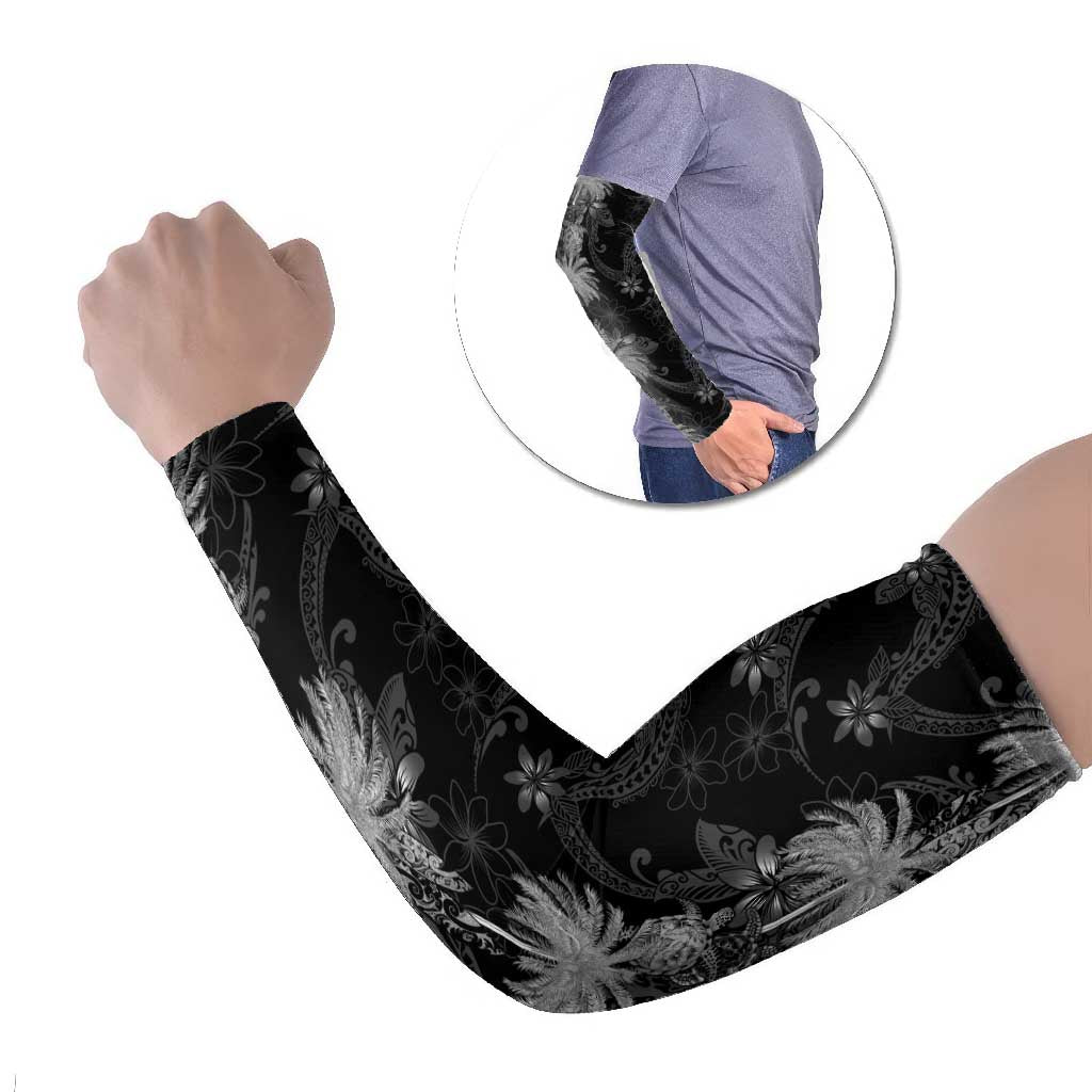Hawaiian Honu And Surfboards Arm Sleeves Silver Style - Polynesian Pride