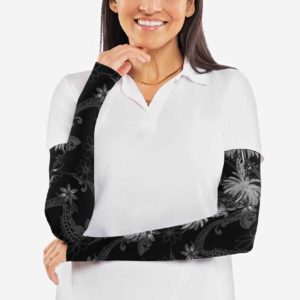 Hawaiian Honu And Surfboards Arm Sleeves Silver Style - Polynesian Pride