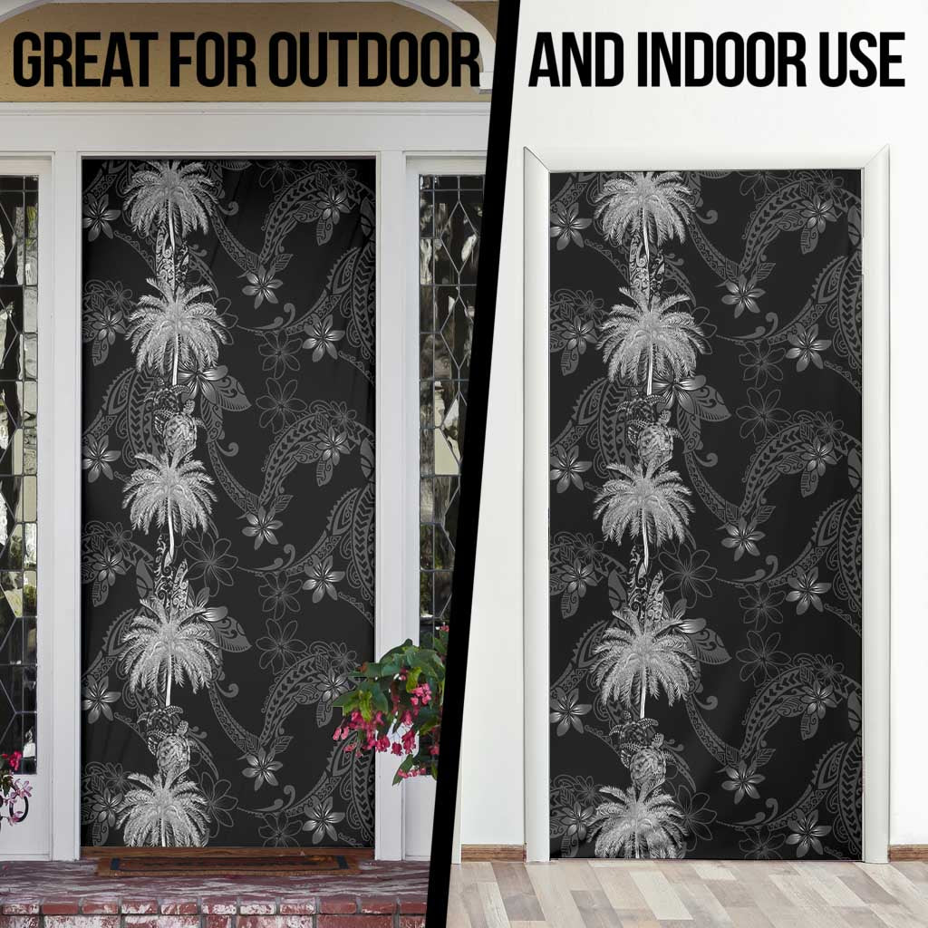 Hawaiian Honu And Surfboards Door Cover Silver Style - Polynesian Pride