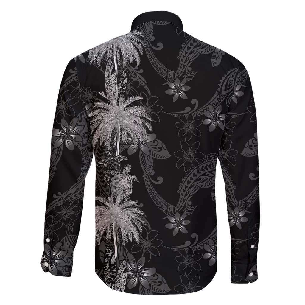 Hawaiian Honu And Surfboards Family Matching Off Shoulder Short Dress and Hawaiian Shirt Silver Style - Polynesian Pride