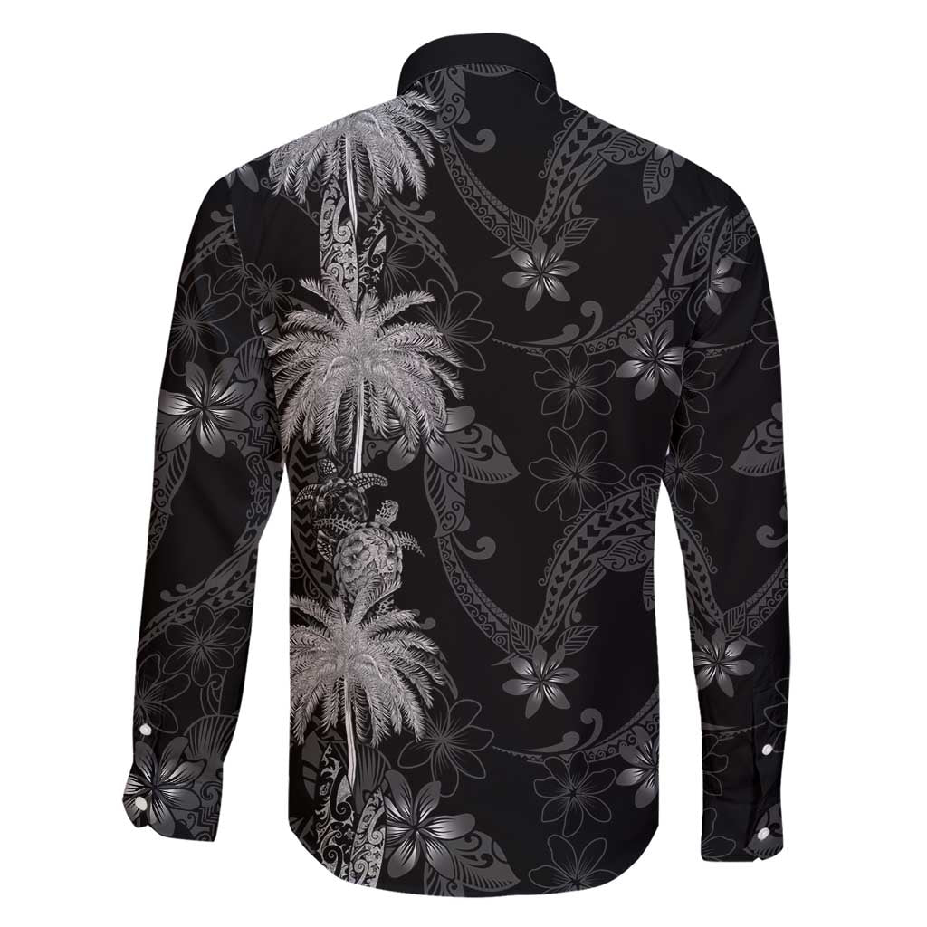 Hawaiian Honu And Surfboards Family Matching Short Sleeve Bodycon Dress and Hawaiian Shirt Silver Style LT05 - Polynesian Pride