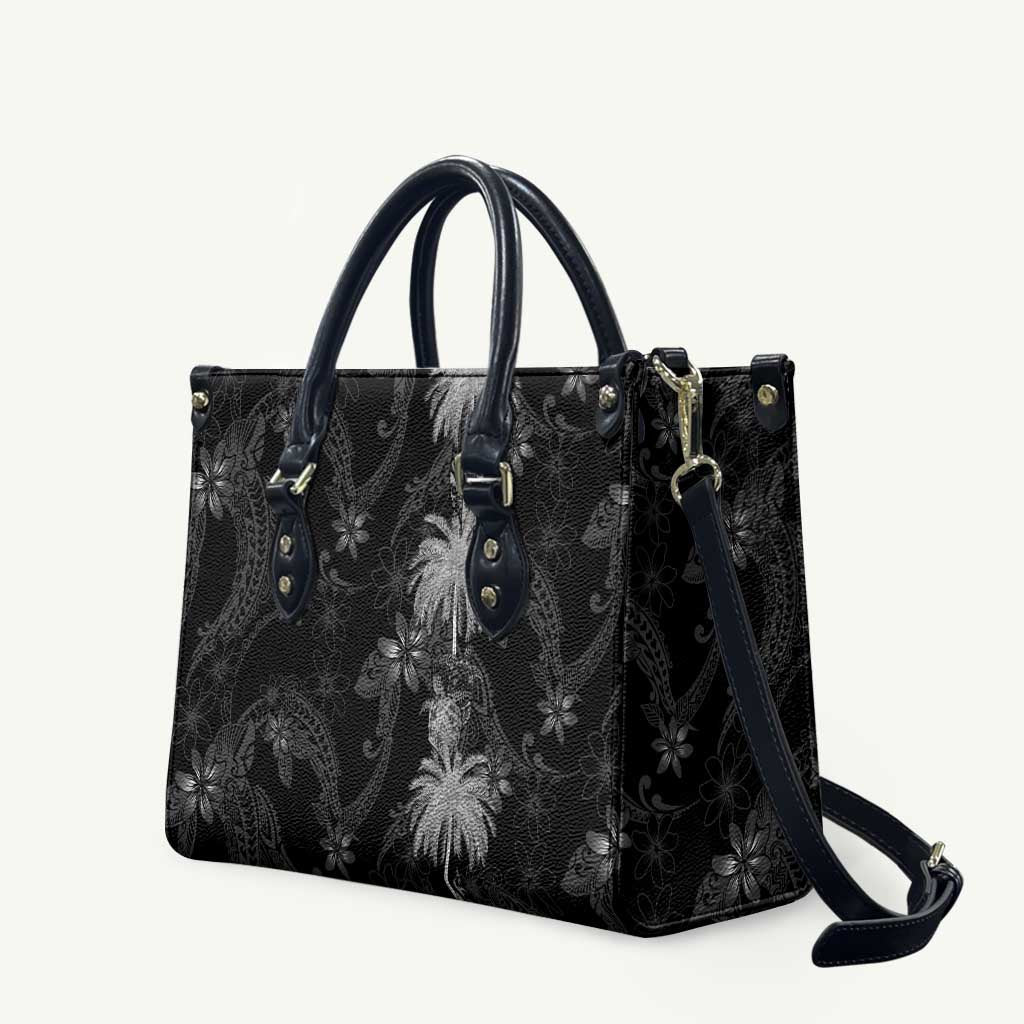 Hawaiian Honu And Surfboards Leather Bag Silver Style - Polynesian Pride