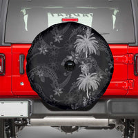 Hawaiian Honu And Surfboards Spare Tire Cover Silver Style - Polynesian Pride