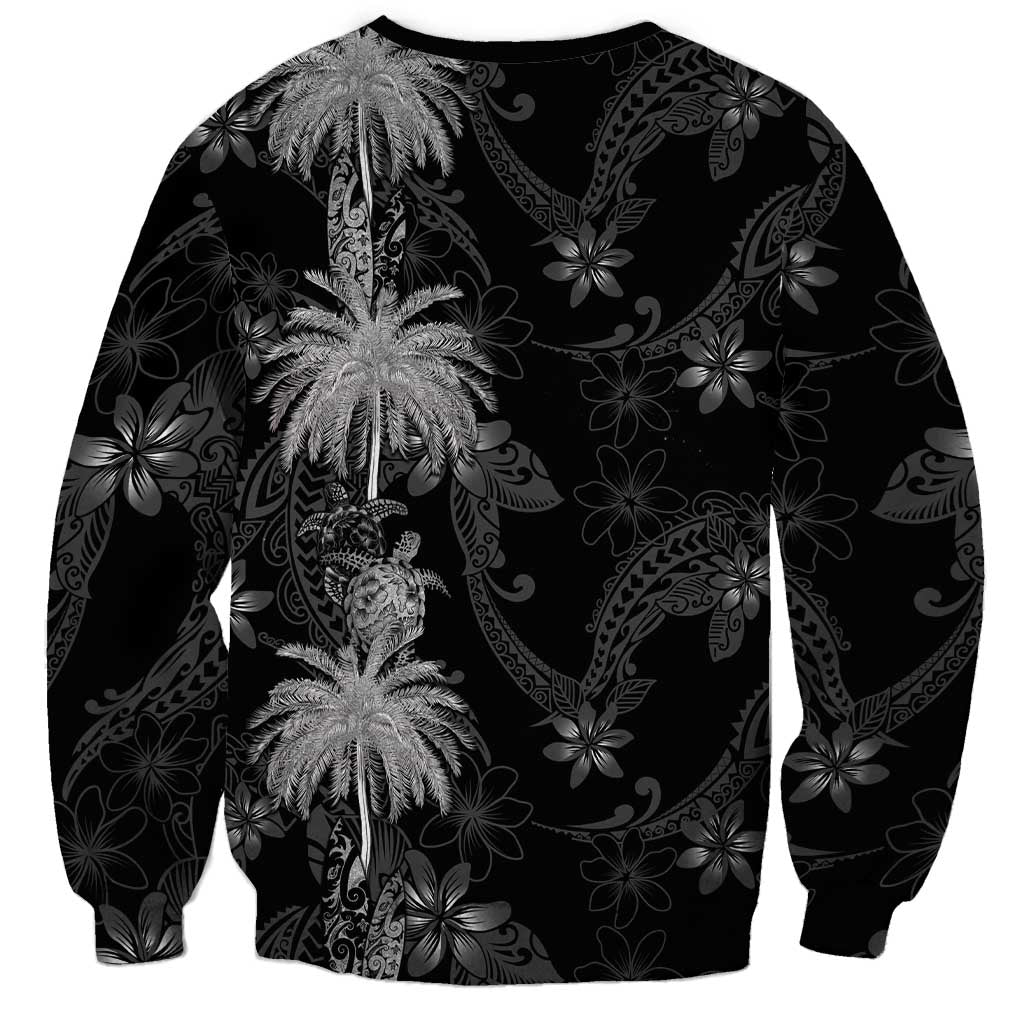 Hawaiian Honu And Surfboards Sweatshirt Silver Style - Polynesian Pride