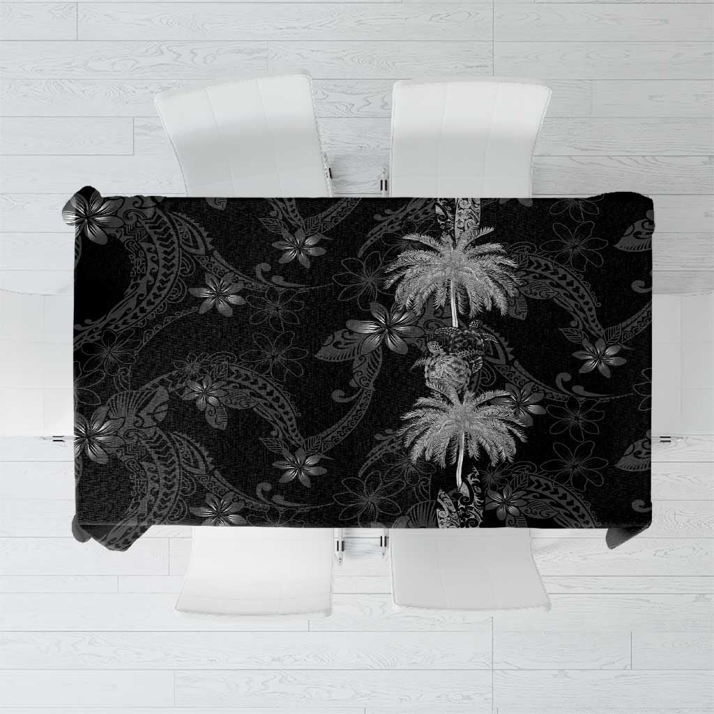 Hawaiian Honu And Surfboards Tablecloth Silver Style - Polynesian Pride