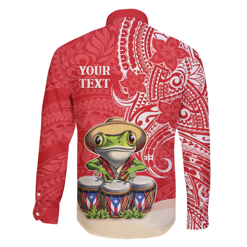 Personalized Puerto Rico Family Matching Long Sleeve Bodycon Dress and Hawaiian Shirt Coqui Frog With Polynesian Pattern LT05 - Polynesian Pride