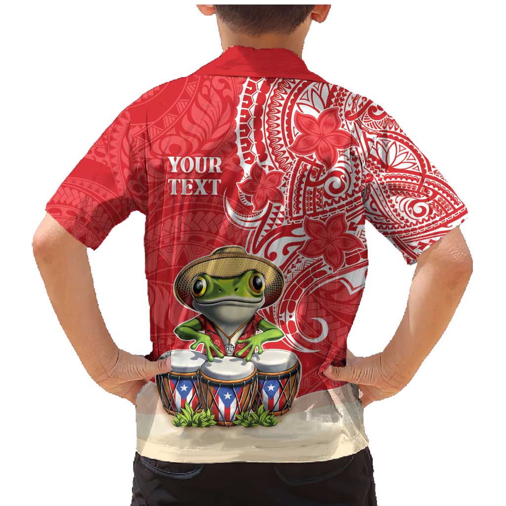 Personalized Puerto Rico Family Matching Mermaid Dress and Hawaiian Shirt Coqui Frog With Polynesian Pattern LT05 - Polynesian Pride