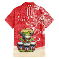 Personalized Puerto Rico Family Matching Short Sleeve Bodycon Dress and Hawaiian Shirt Coqui Frog With Polynesian Pattern LT05 - Polynesian Pride