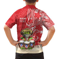 Personalized Puerto Rico Kid Hawaiian Shirt Coqui Frog With Polynesian Pattern LT05 - Polynesian Pride