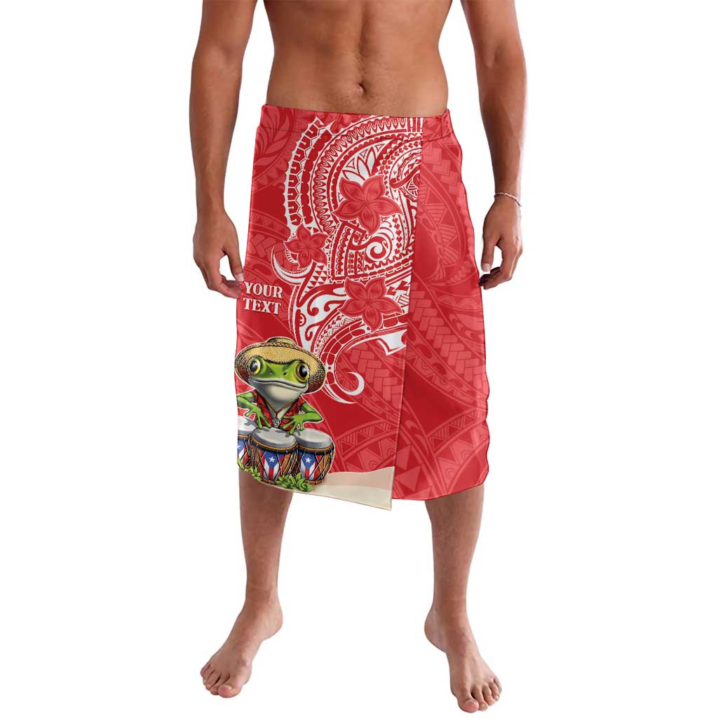 Personalized Puerto Rico Lavalava Coqui Frog With Polynesian Pattern - Polynesian Pride