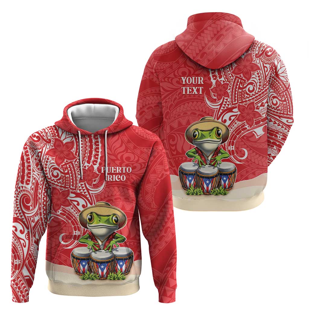 Personalized Puerto Rico Zip Hoodie Coqui Frog With Polynesian Pattern LT05 - Polynesian Pride