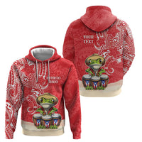 Personalized Puerto Rico Zip Hoodie Coqui Frog With Polynesian Pattern LT05 - Polynesian Pride