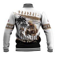 Hawaii Veterans Day Baseball Jacket Honor The Fallen Flag Grunge Style