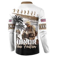 Hawaii Veterans Day Button Sweatshirt Honor The Fallen Flag Grunge Style