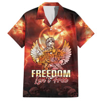Hawaii Veterans Day Family Matching Off The Shoulder Long Sleeve Dress and Hawaiian Shirt May We Never Forget Freedom Isn't Free LT05 Dad's Shirt - Short Sleeve Red - Polynesian Pride