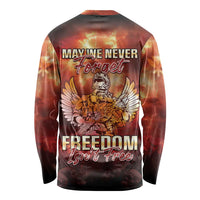 Hawaii Veterans Day Long Sleeve Shirt May We Never Forget Freedom Isn't Free LT05 - Polynesian Pride