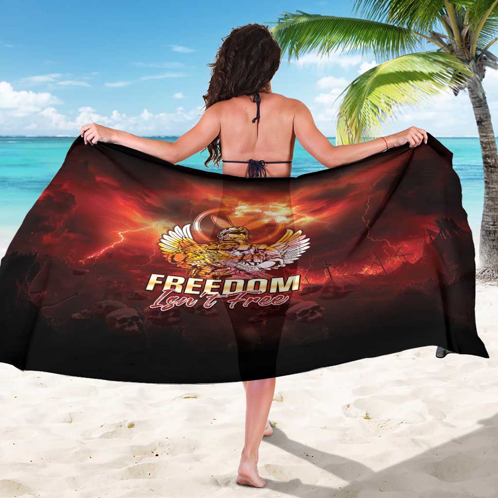 Hawaii Veterans Day Sarong May We Never Forget Freedom Isn't Free LT05 - Polynesian Pride