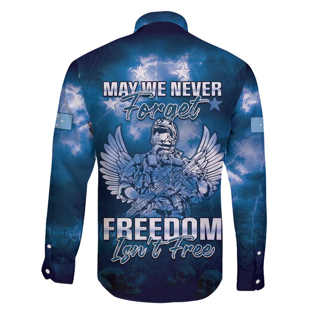 Federated States of Micronesia Veterans Day Family Matching Mermaid Dress and Hawaiian Shirt May We Never Forget Freedom Isn't Free LT05 - Polynesian Pride